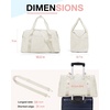 image:imageBAGSMART Gym Bag for Women Carry on Weekender Overnight Bag Travel Duffel Bags with Trolley Sleeve Personal Item Travel Bag Tote Bag Workout Dance BagBlackMediumLight Beige