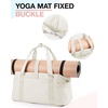image:imageBAGSMART Gym Bag for Women Carry on Weekender Overnight Bag Travel Duffel Bags with Trolley Sleeve Personal Item Travel Bag Tote Bag Workout Dance BagBlackMediumLight Beige