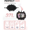 image:imageBAGSMART Gym Bag for Women Carry on Weekender Overnight Bag Travel Duffel Bags with Trolley Sleeve Personal Item Travel Bag Tote Bag Workout Dance BagBlackMediumBlack