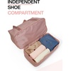 image:imageBAGSMART Gym Bag for Women Carry on Weekender Overnight Bag Travel Duffel Bags with Trolley Sleeve Personal Item Travel Bag Tote Bag Workout Dance BagBlackMediumDark Pink