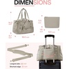image:imageBAGSMART Gym Bag for Women Carry on Weekender Overnight Bag Travel Duffel Bags with Trolley Sleeve Personal Item Travel Bag Tote Bag Workout Dance BagBlackMediumBeige
