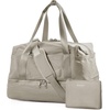 image:imageBAGSMART Gym Bag for Women Carry on Weekender Overnight Bag Travel Duffel Bags with Trolley Sleeve Personal Item Travel Bag Tote Bag Workout Dance BagBlackMediumBeige