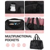 image:imageBAGSMART Gym Bag for Women Carry on Weekender Overnight Bag Travel Duffel Bags with Trolley Sleeve Personal Item Travel Bag Tote Bag Workout Dance BagBlackMediumBlack