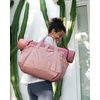 image:imageBAGSMART Gym Bag for Women Carry on Weekender Overnight Bag Travel Duffel Bags with Trolley Sleeve Personal Item Travel Bag Tote Bag Workout Dance BagBlackMediumDark Pink