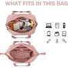 image:imageBAGSMART Gym Bag for Women Carry on Weekender Overnight Bag Travel Duffel Bags with Trolley Sleeve Personal Item Travel Bag Tote Bag Workout Dance BagBlackMediumDark Pink