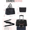 image:imageBAGSMART Gym Bag for Women Carry on Weekender Overnight Bag Travel Duffel Bags with Trolley Sleeve Personal Item Travel Bag Tote Bag Workout Dance BagBlackMediumBlack