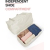 image:imageBAGSMART Gym Bag for Women Carry on Weekender Overnight Bag Travel Duffel Bags with Trolley Sleeve Personal Item Travel Bag Tote Bag Workout Dance BagBlackMediumLight Beige