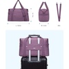 image:imageBAGSMART Large Gym Bag with Yoga Mat Buckle Weekender Overnight Bag for Women Travel Duffle Bag for Travel Essentials Carry On Tote Bag Hospital Bag for Labor and DeliveryPurple