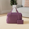 image:imageBAGSMART Large Gym Bag with Yoga Mat Buckle Weekender Overnight Bag for Women Travel Duffle Bag for Travel Essentials Carry On Tote Bag Hospital Bag for Labor and DeliveryPurple2 PCS