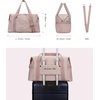 image:imageBAGSMART Large Gym Bag with Yoga Mat Buckle Weekender Overnight Bag for Women Travel Duffle Bag for Travel Essentials Carry On Tote Bag Hospital Bag for Labor and DeliveryPink