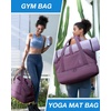 image:imageBAGSMART Large Gym Bag with Yoga Mat Buckle Weekender Overnight Bag for Women Travel Duffle Bag for Travel Essentials Carry On Tote Bag Hospital Bag for Labor and DeliveryPurple2 PCS