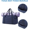 image:imageBAGSMART Large Gym Bag with Yoga Mat Buckle Weekender Overnight Bag for Women Travel Duffle Bag for Travel Essentials Carry On Tote Bag Hospital Bag for Labor and DeliveryNavy blue
