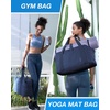image:imageBAGSMART Large Gym Bag with Yoga Mat Buckle Weekender Overnight Bag for Women Travel Duffle Bag for Travel Essentials Carry On Tote Bag Hospital Bag for Labor and DeliveryNavy blue
