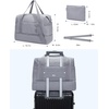 image:imageBAGSMART Large Gym Bag with Yoga Mat Buckle Weekender Overnight Bag for Women Travel Duffle Bag for Travel Essentials Carry On Tote Bag Hospital Bag for Labor and DeliveryGrey2 PCS