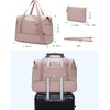 image:imageBAGSMART Large Gym Bag with Yoga Mat Buckle Weekender Overnight Bag for Women Travel Duffle Bag for Travel Essentials Carry On Tote Bag Hospital Bag for Labor and DeliveryPink2 PCS