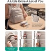 image:imageBAGSMART Small Backpacks for Women Lightweight Puffer Mini Backpack Purse with Pouch Quilted Casual Daypack WaterResistant Bookbag for Daily Travel College 2in1 Set Latte BrownBaby Blue