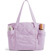 image:imageBAGSMART Crush Tote Bag for Women 20L Puffer Work Tote with Zipper Travel Essentials Quilted Nurse Hospital BagLavender