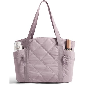 image:imageBAGSMART Crush Tote Bag for Women 20L Puffer Work Tote with Zipper Travel Essentials Quilted Nurse Hospital BagLilac