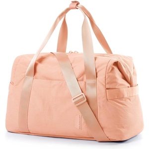 image:imageBAGSMART Gym Bag for Women Carry on Weekender Overnight Bag Travel Duffel Bags with Trolley Sleeve Personal Item Travel Bag Tote Bag Workout Dance BagBlackMediumOrange