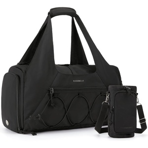 image:imageBAGSMART Gym Bag for Women Lightweight Duffel with Shoe Compartment Weekender with Wet Pocket Workout Yoga Tote Charcoal