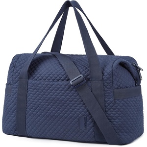 image:imageBAGSMART Large Gym Bag with Yoga Mat Buckle Weekender Overnight Bag for Women Travel Duffle Bag for Travel Essentials Carry On Tote Bag Hospital Bag for Labor and DeliveryNavy blue