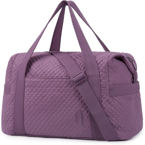 image:imageBAGSMART Large Gym Bag with Yoga Mat Buckle Weekender Overnight Bag for Women Travel Duffle Bag for Travel Essentials Carry On Tote Bag Hospital Bag for Labor and DeliveryPurple