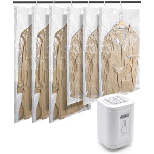 image:imageBAGSMART Vacuum Seal Storage Bags for Clothing Travel 18 Pack Travel Essentials Bundle includes Laundry Bag amp Waterproof Shoe Bag amp TSA Approved Toiletry Bag Hand Pump Included6 Combo Hanging